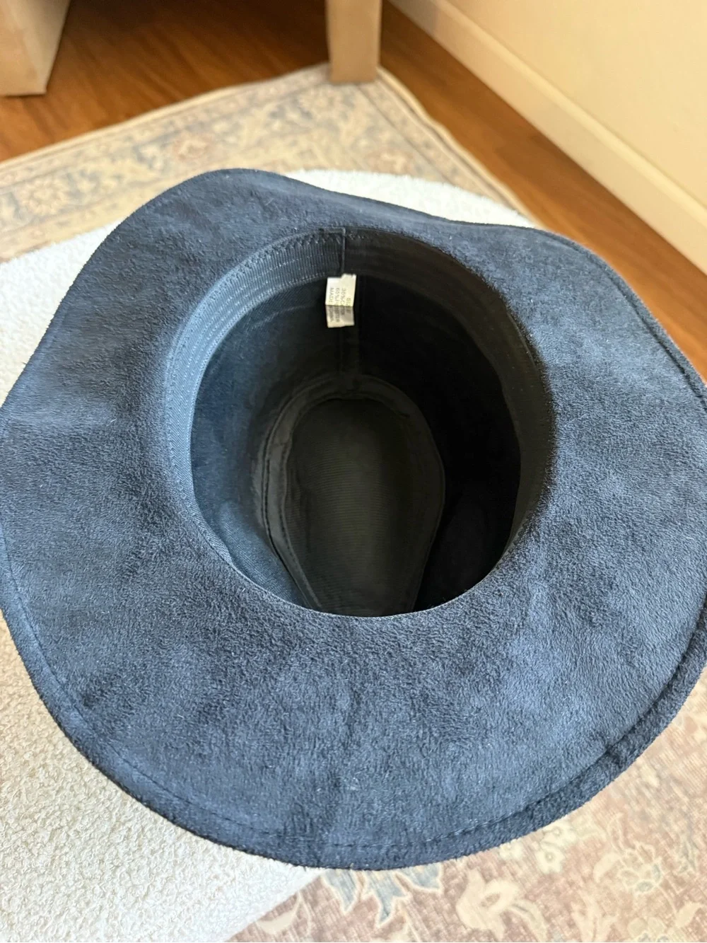 Black Felt Hat with studded Western style Leather Band